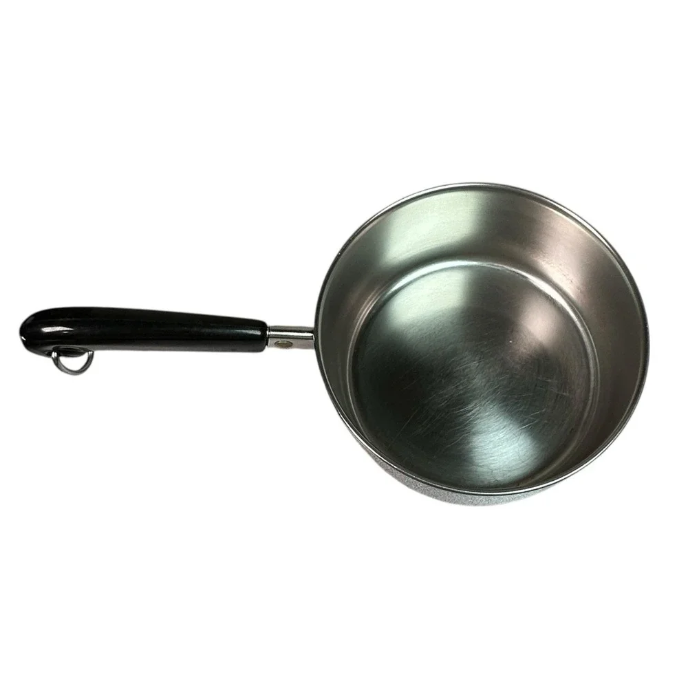 Vintage 1968 Copper Bottom Revere Ware Stainless Steel 1 Quart Sauce Pan Lid